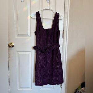 Modcloth Geometric Purple Midi Dress